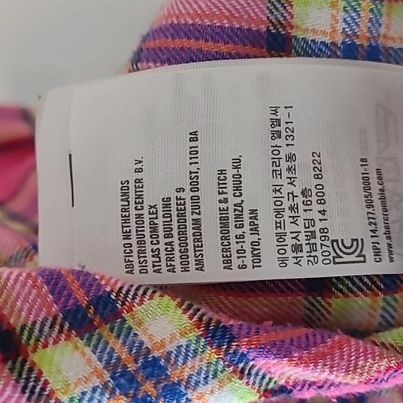 Abercrombie And Fitch Plaid Pink Women's Shirt Vintage  Size M - Picture 7 of 7